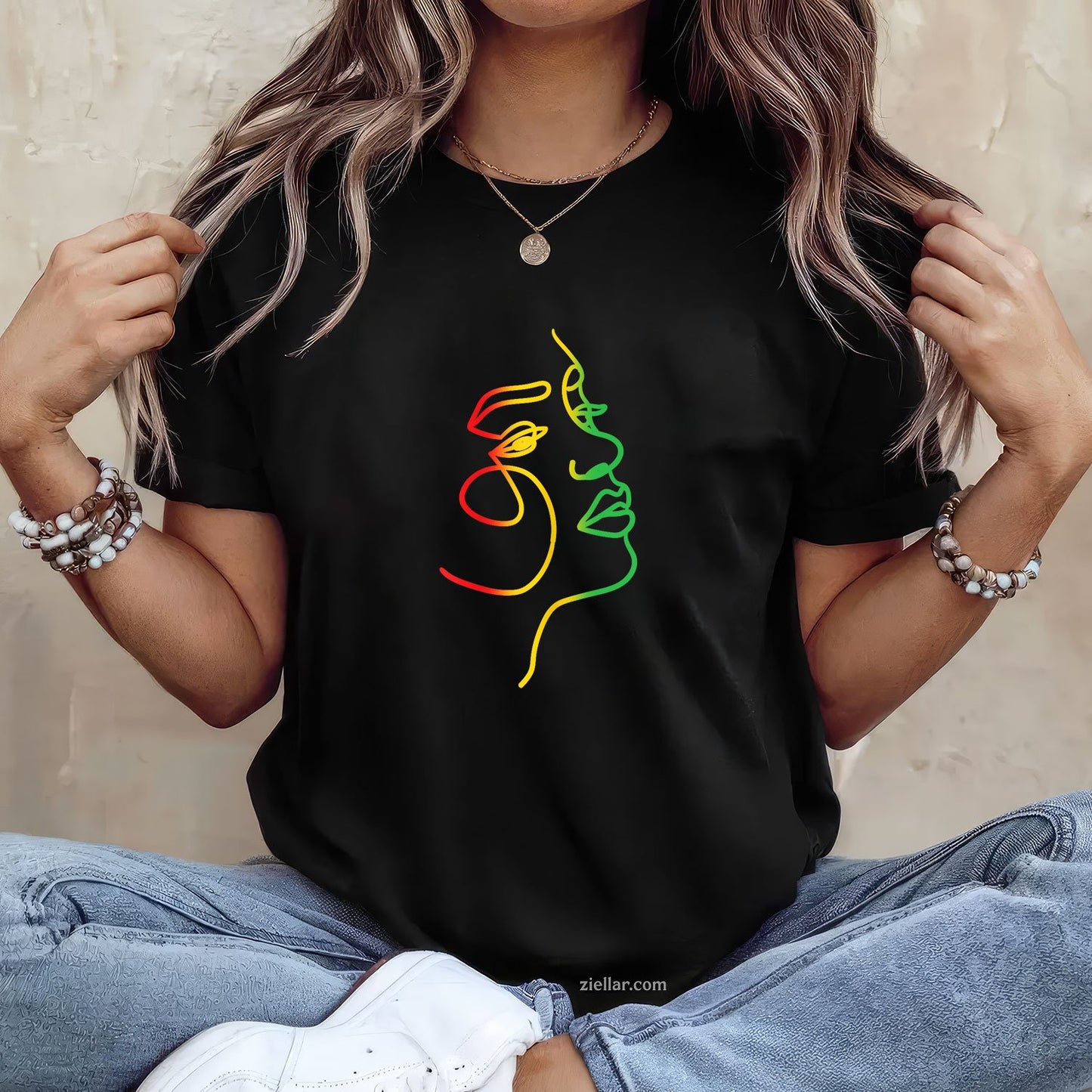 Face Abstract Juneteenth Art Back History Women