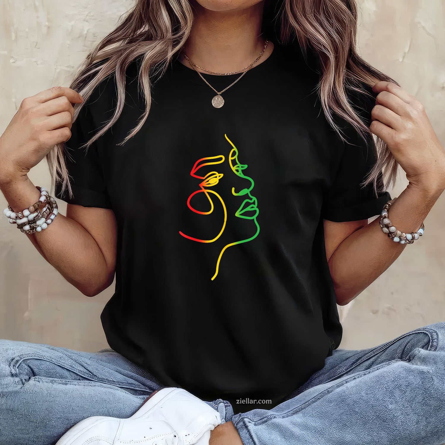 Face Abstract Juneteenth Art Back History Women