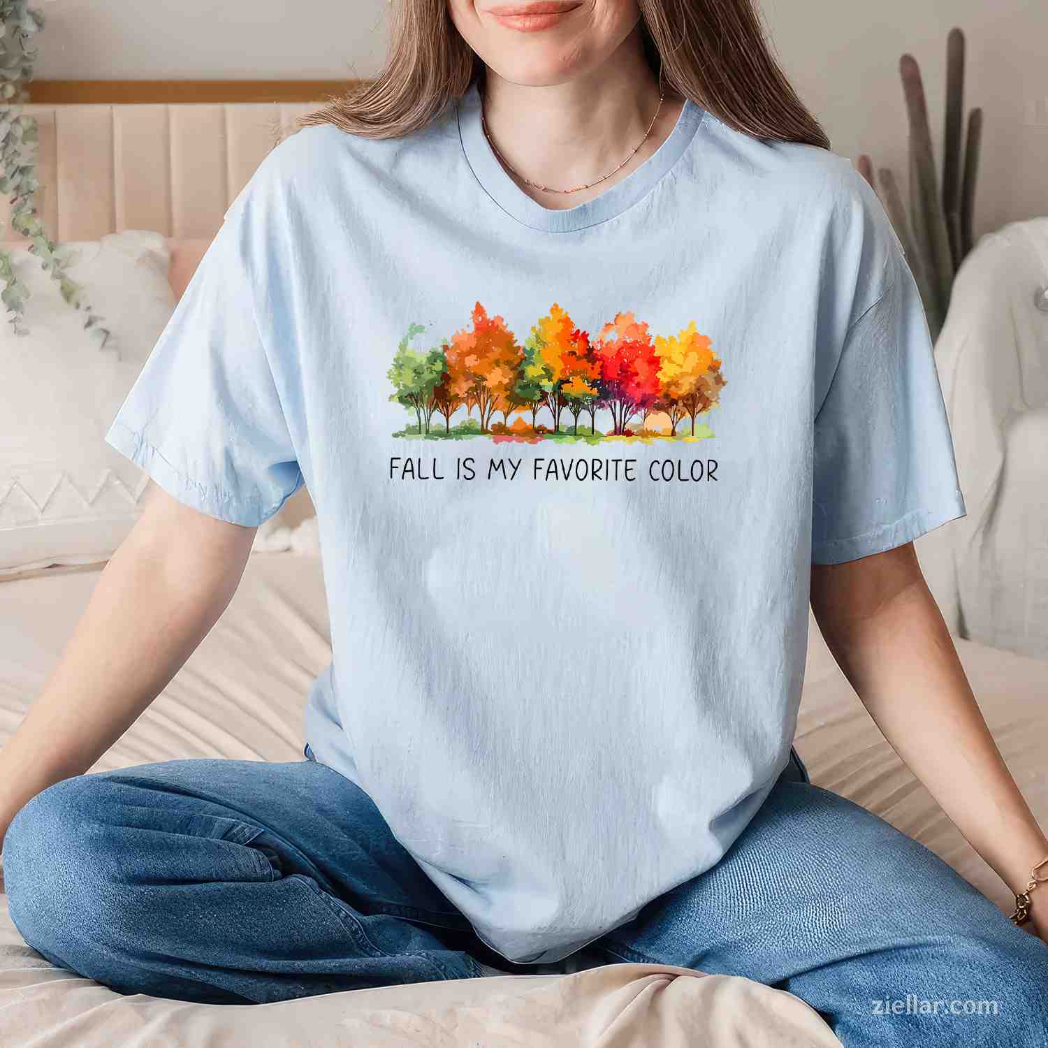 Fall Is My Favorite Color Funny Autumn Lover T-Shirt and Tee for Adults Men Women Unisex