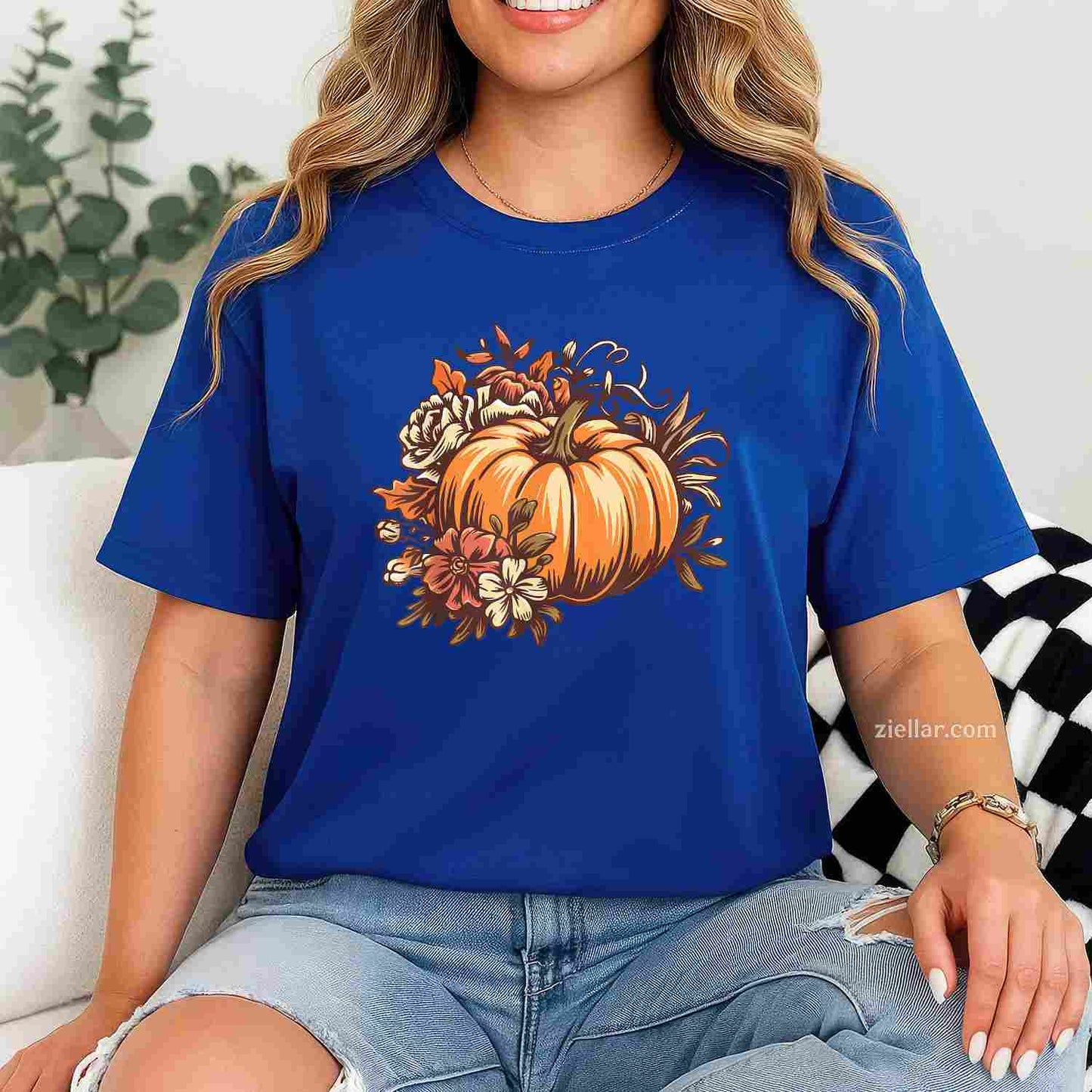 Fall Shirt Women Vintage Pumpkin Autumn Graphic Thanksgiving T-Shirt and Tee for Adults Men Women Unisex