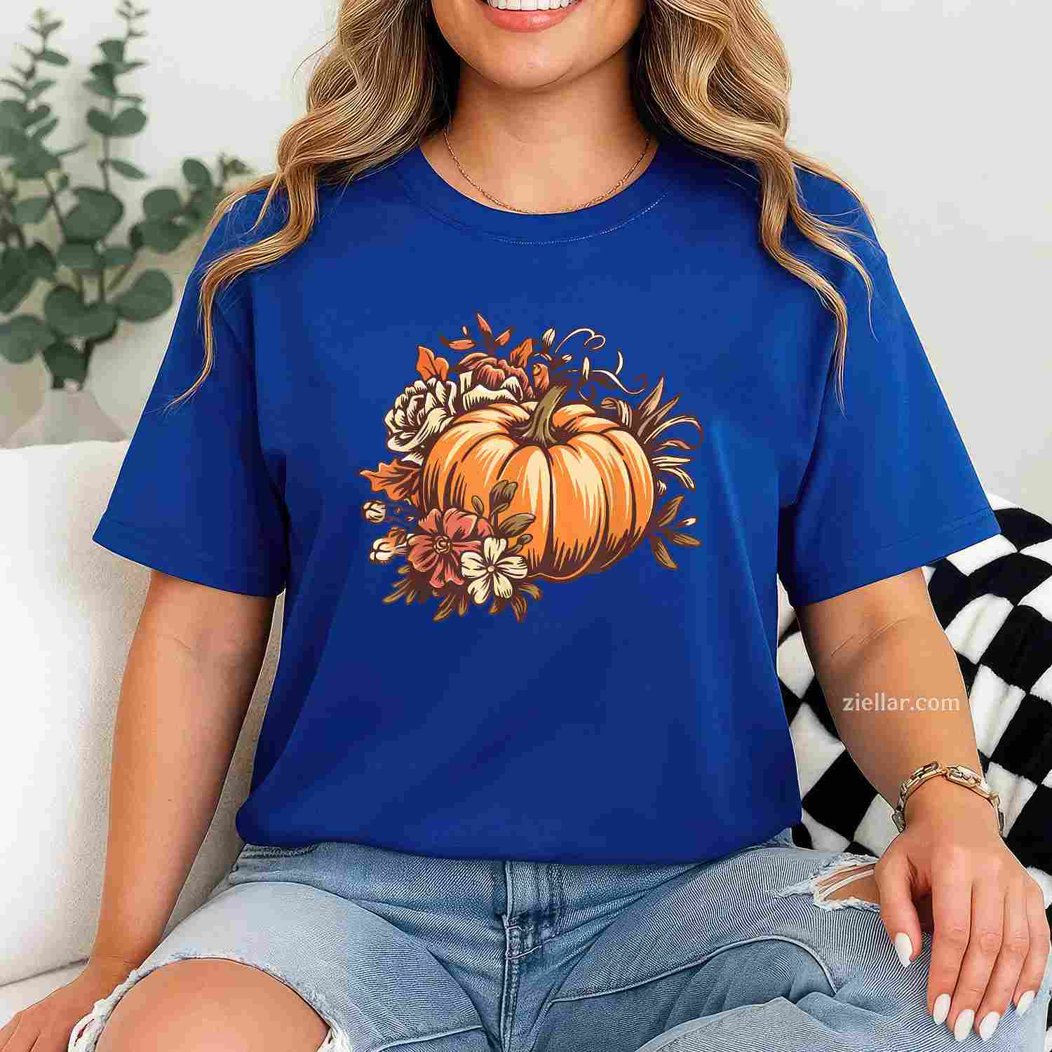 Fall Shirt Women Vintage Pumpkin Autumn Graphic Thanksgiving T-Shirt and Tee for Adults Men Women Unisex