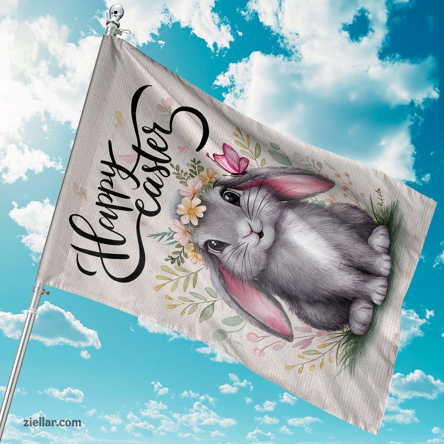 Farmhouse Easter Garden Flag 12x18 Inch Bunny Holiday Yard Porch Decoration