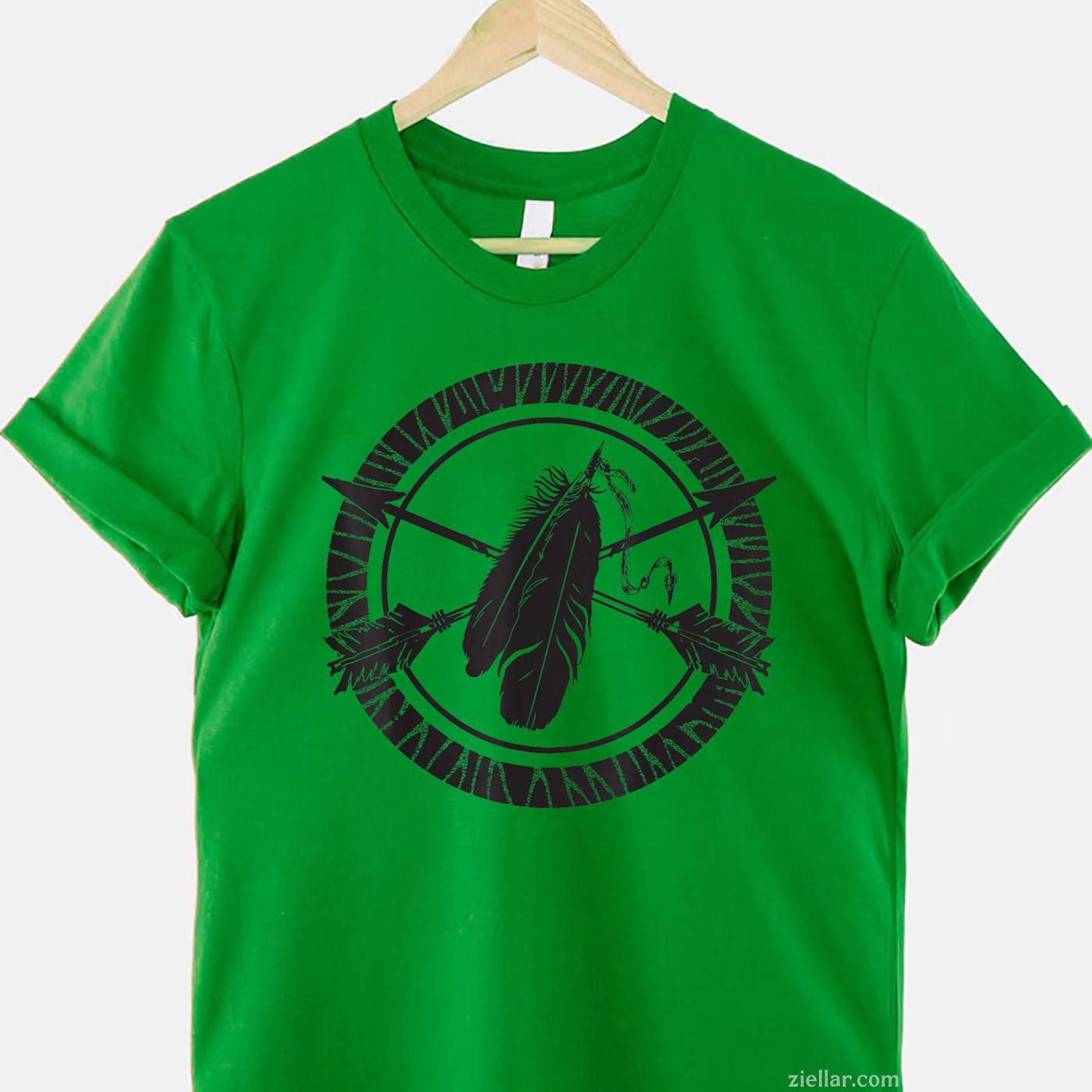Feather Usa Flag Native American, Tribal Tradition T-Shirt And Tee For Adults