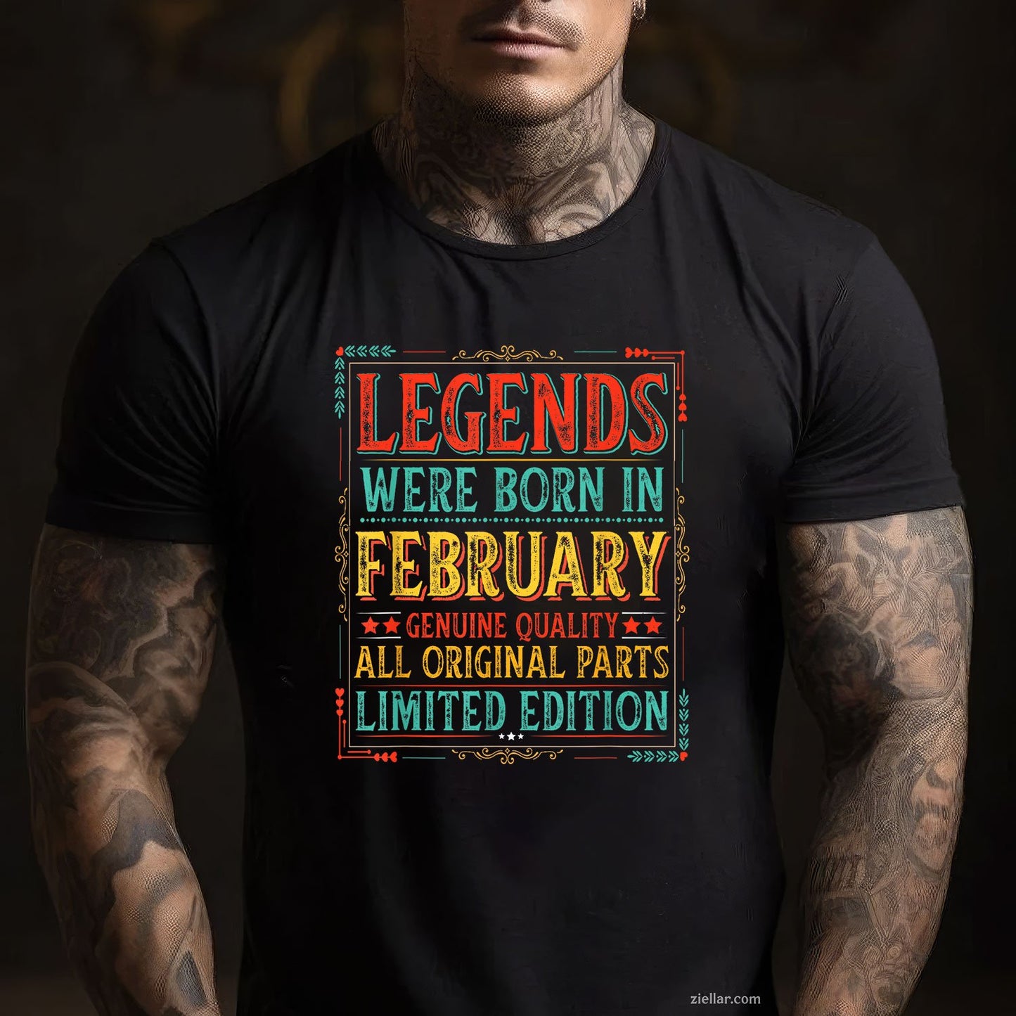 February Legends Birthday Tee and T-Shirt, Funny Dad Born in February T-Shirt for Men Adults