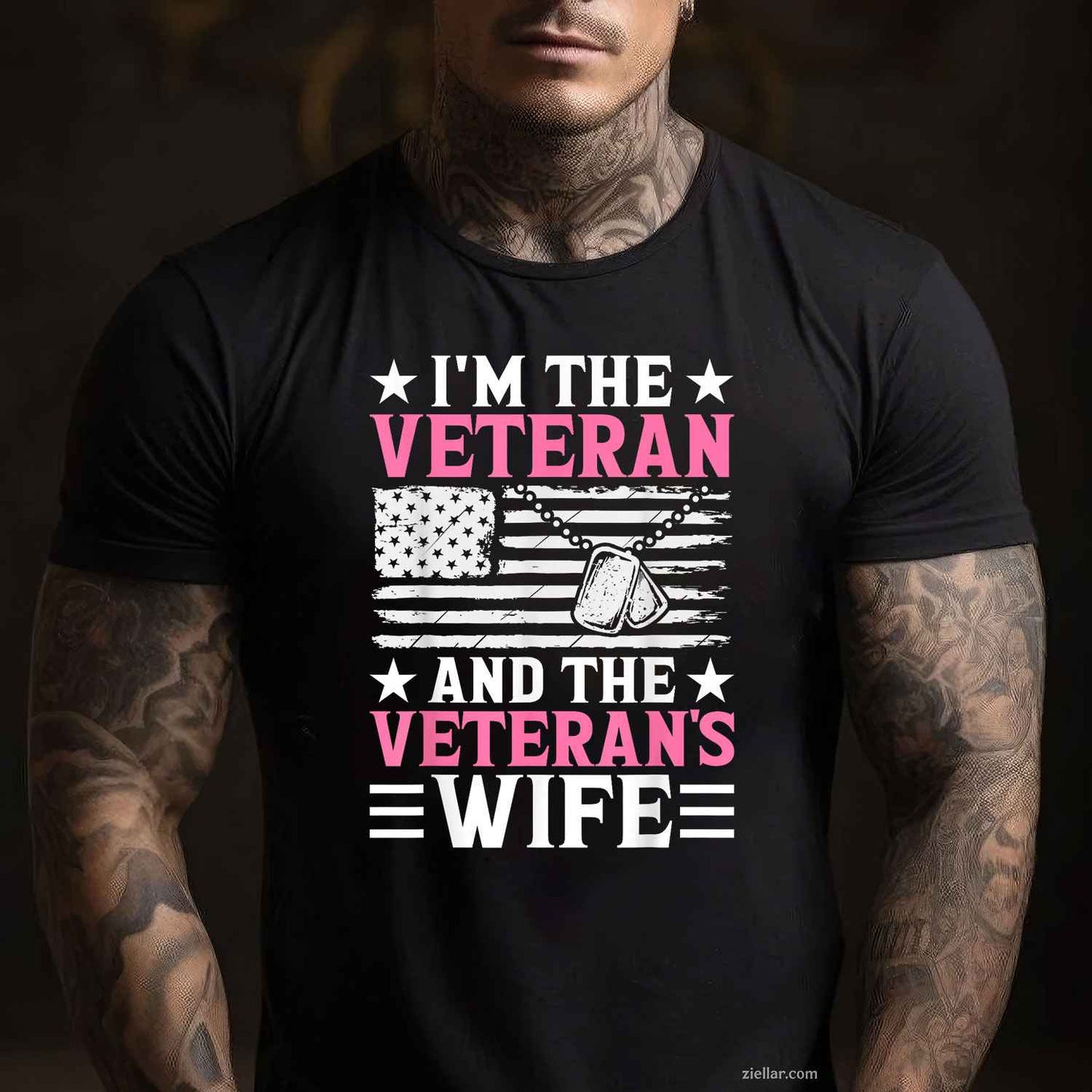 Female Veteran And Veteran'S Wife Women Veteran Mom Grandma T-Shirt And Tee