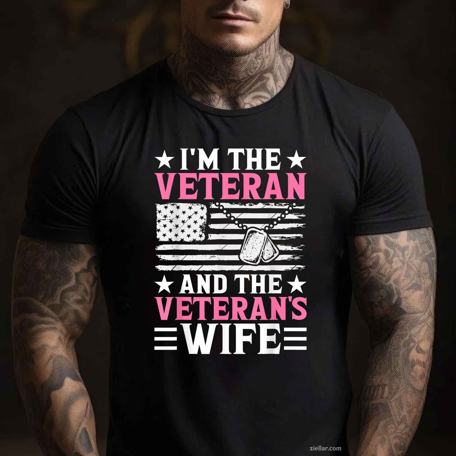 Female Veteran And Veteran'S Wife Women Veteran Mom Grandma T-Shirt And Tee