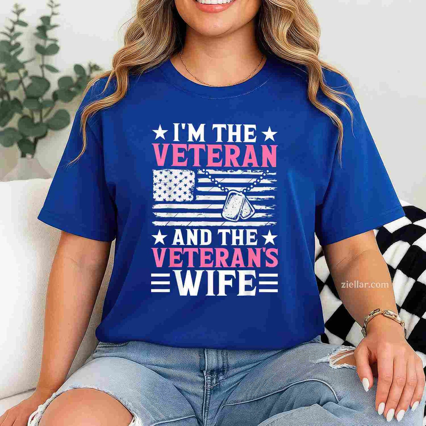 Female Veteran And Veteran'S Wife Women Veteran Mom Grandma T-Shirt And Tee