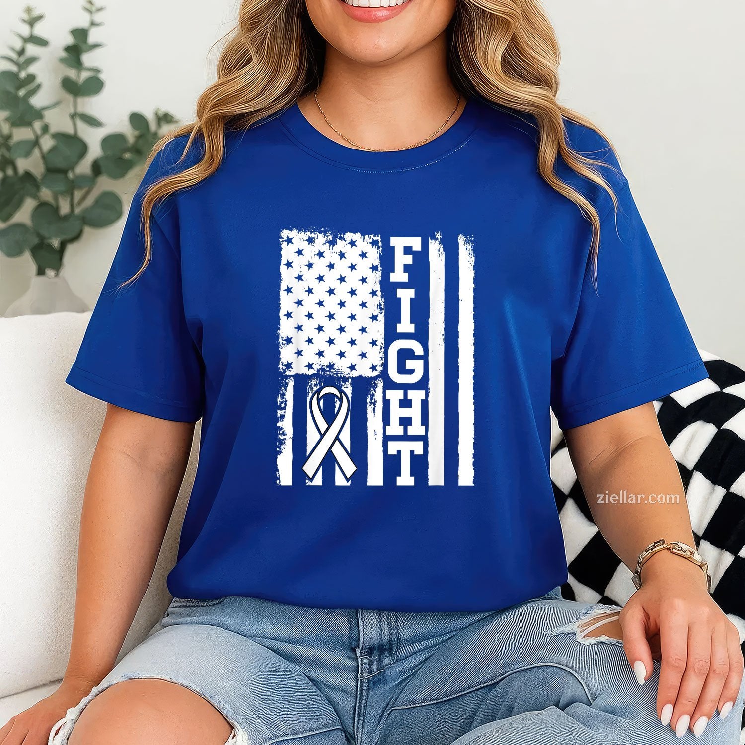 Fight Flag - Lung Cancer Shirt Gift For Lung Cancer Fighter T-Shirt