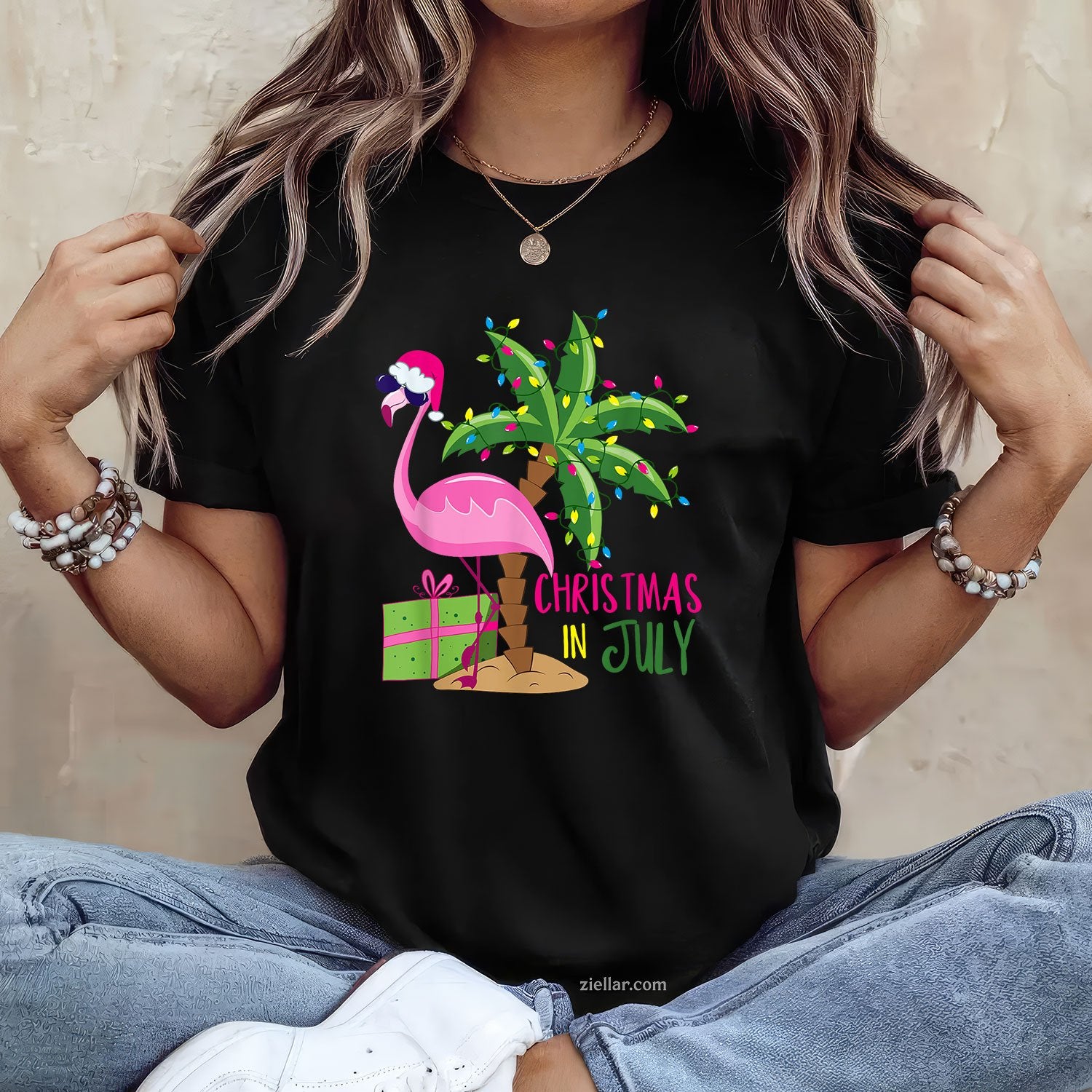 Flamingo Sunglasses Xmas Beach Tropical Christmas in