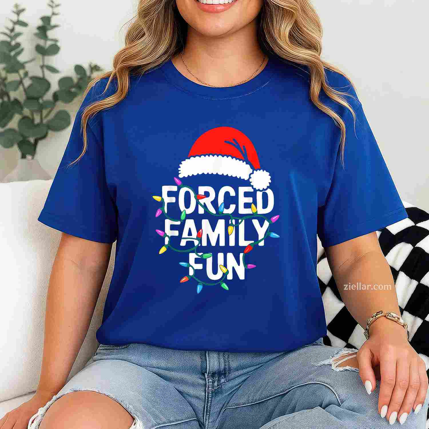 Forced Family Fun Shirt Men Women Christmas Pajamas T-Shirt, A Funny Forced Family Fun Pajama Tee For Adults