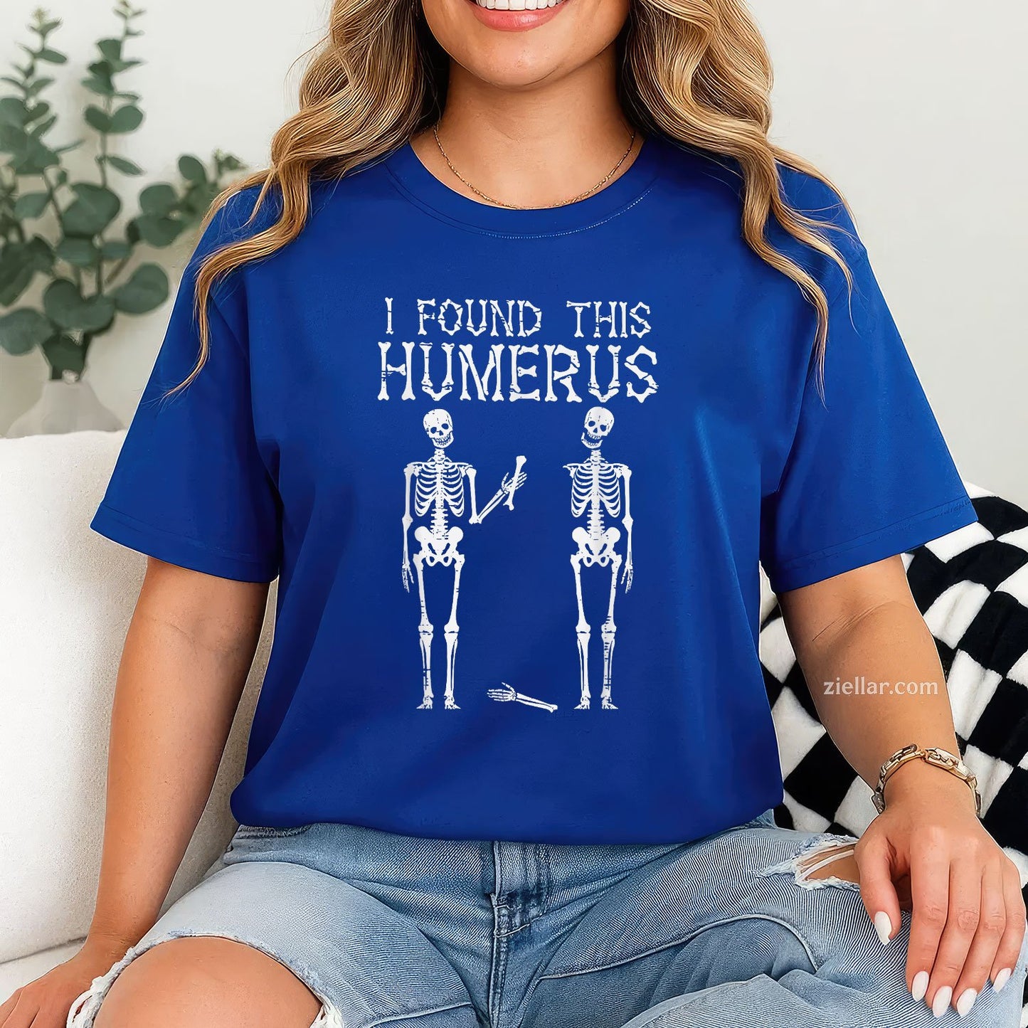 Found This Humerus Tee and T-Shirt, Funny Halloween Skeleton Costume T-Shirt for Adults