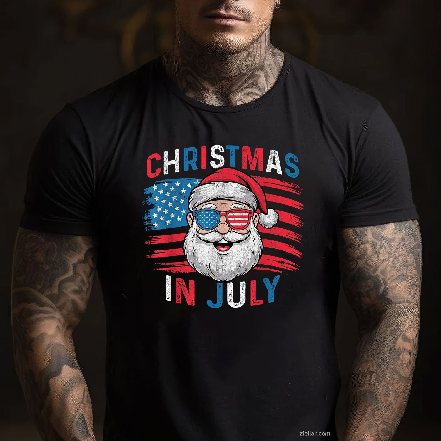 Fourth of July Christmas Us Flag