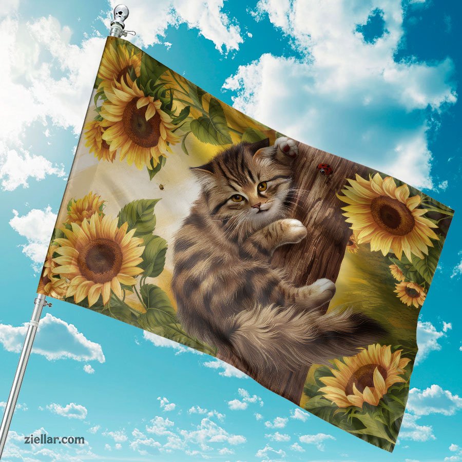 Foxes and Flowers Garden Flag 12x18 Double Sided Burlap Yard Patio Outdoor