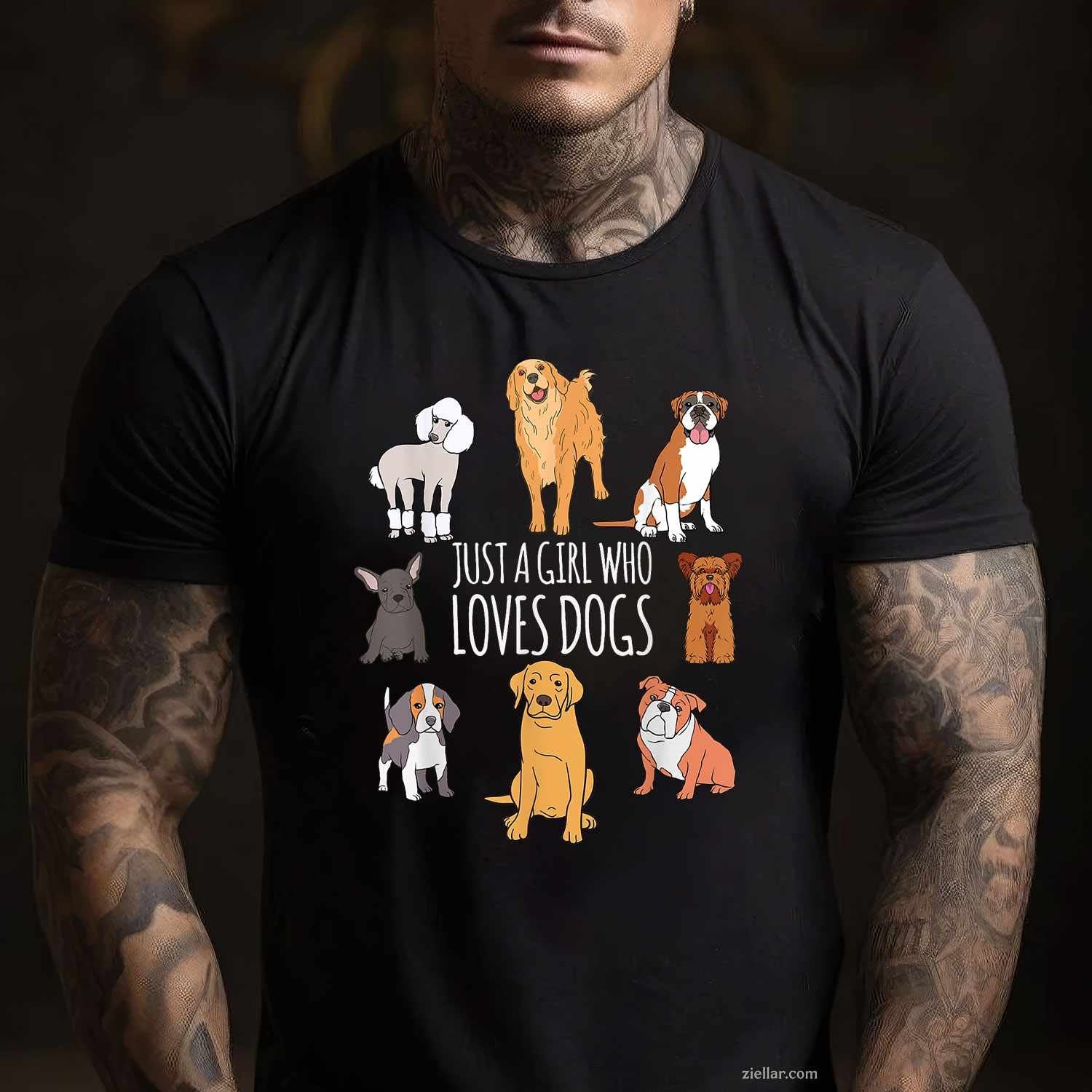 Fun Dog Puppy Lover Themed T-Shirt, Cute Graphic Tee For Adults Who Love Dogs