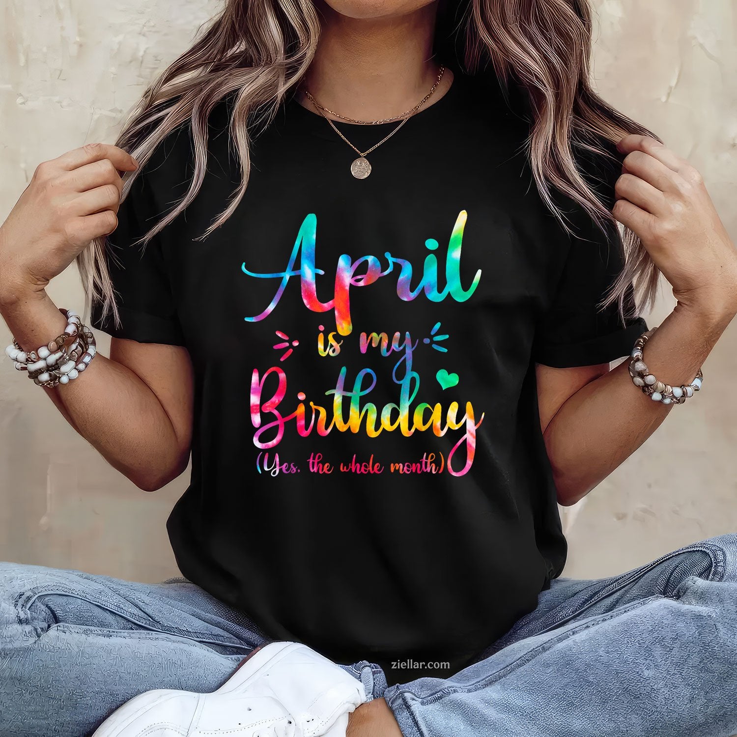 Funny April Birthday Tee and T-Shirt, Yes April Is My Birthday All Month T-Shirt for Adults