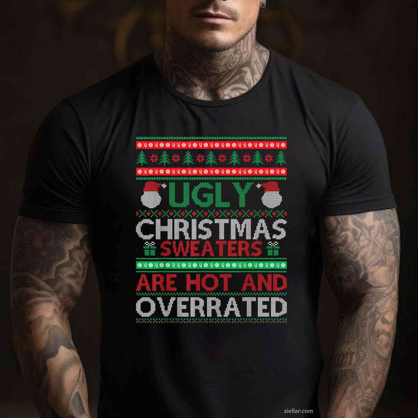 Funny Christmas Shirt For Ugly Sweater Party Men Women T-Shirt_ Humorous Holiday Party Tee