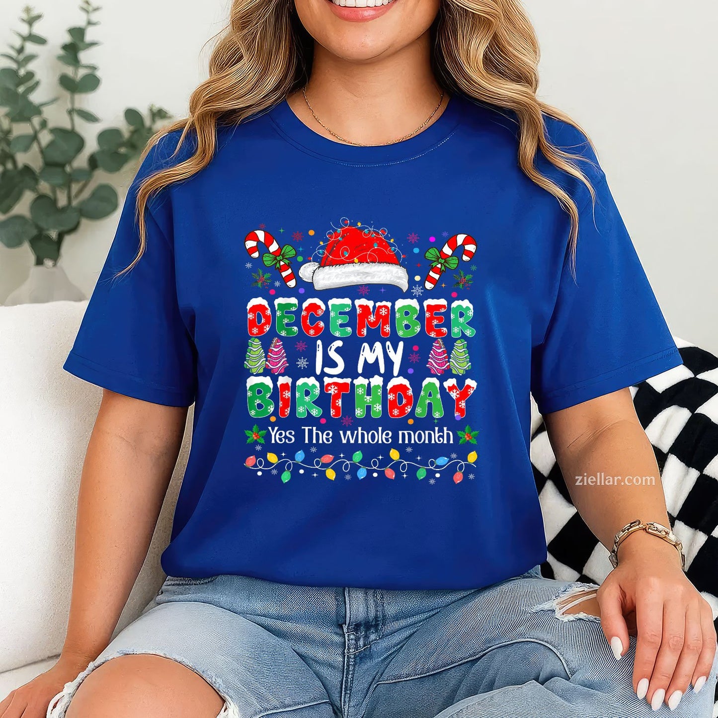 Funny December Birthday Tee and T-Shirt, Christmas Month T-Shirt Gift for Adults Born in December