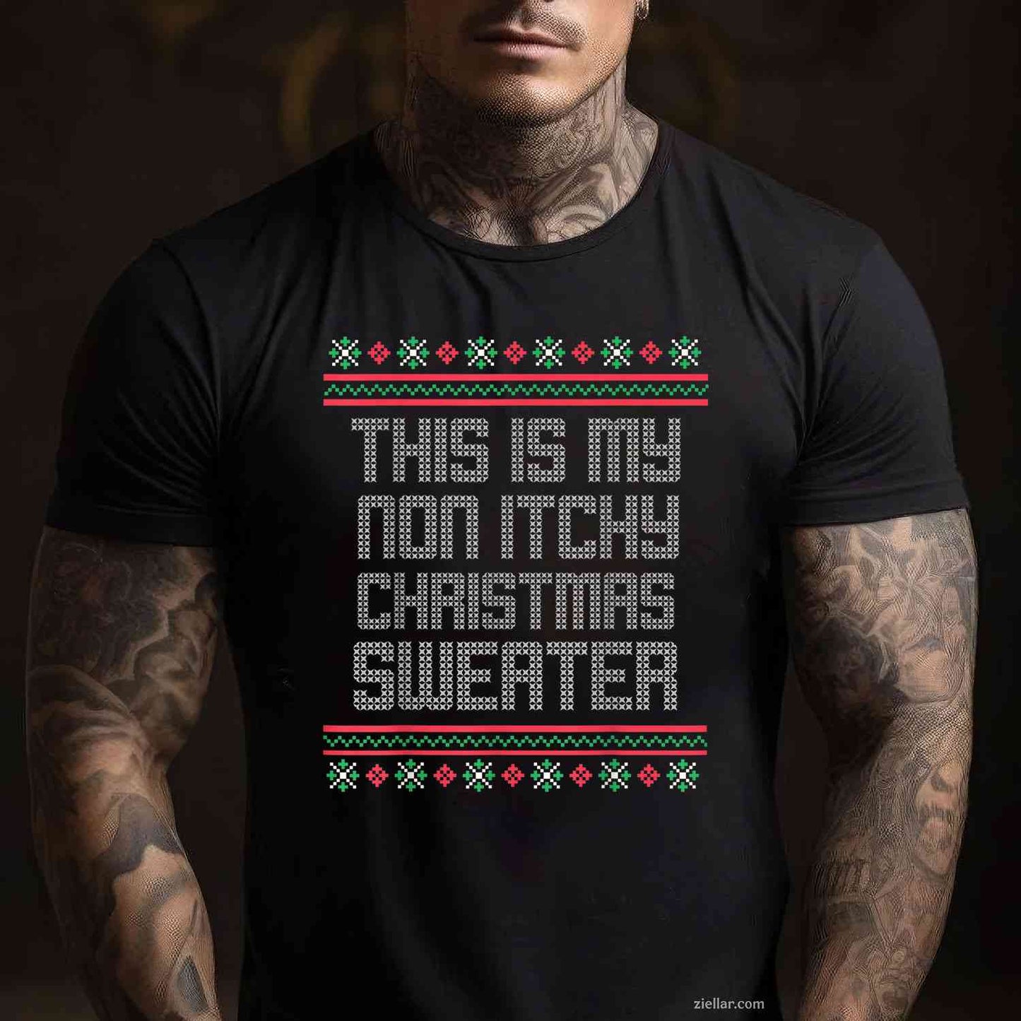 Funny Ugly Christmas Sweater T-Shirt_ Humorous Holiday Party Gag Gift Tee For Men And Women