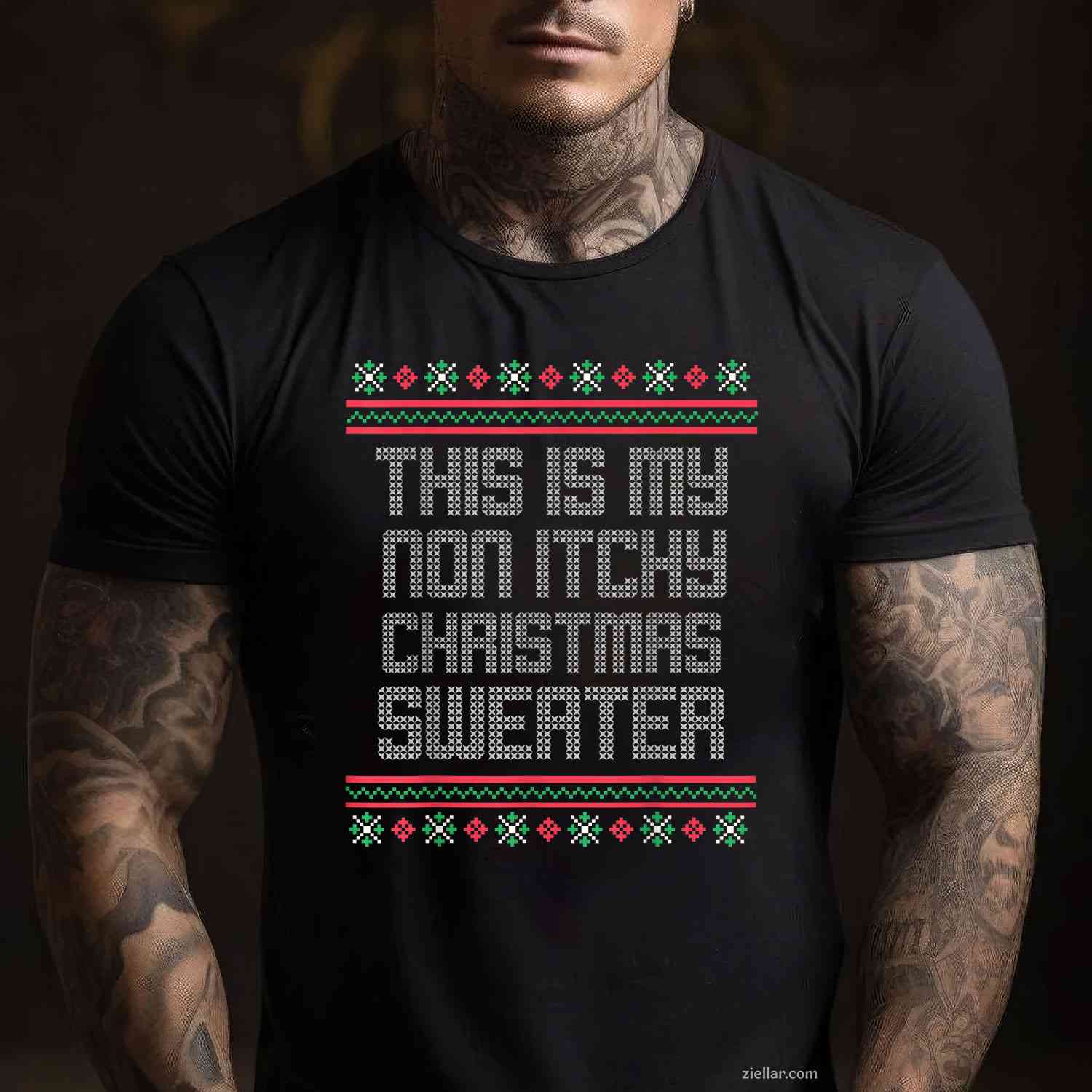 Funny Ugly Christmas Sweater T-Shirt_ Humorous Holiday Party Gag Gift Tee For Men And Women