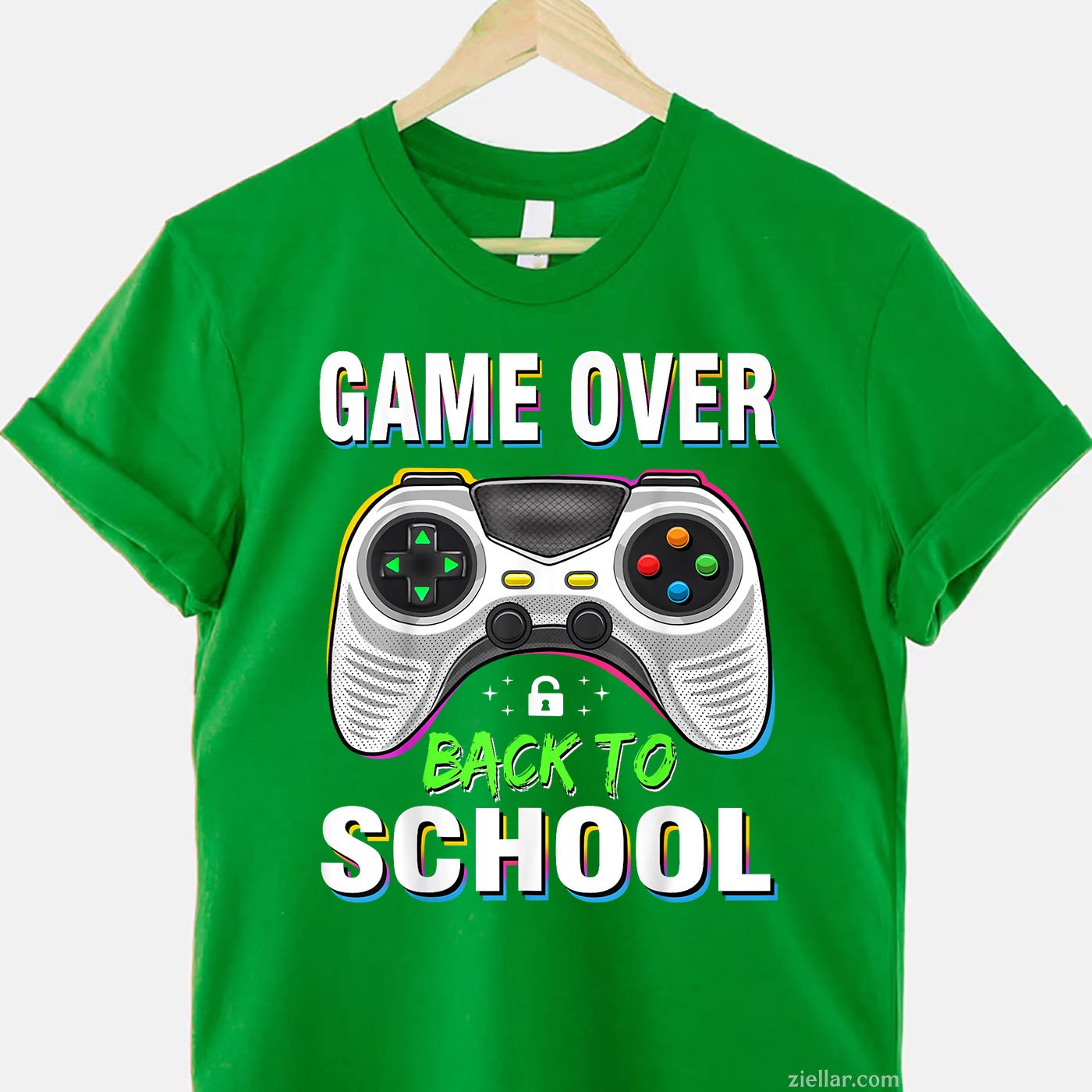 Game Over Back to School Tee and T-Shirt, Funny First Day T-Shirt for Adults