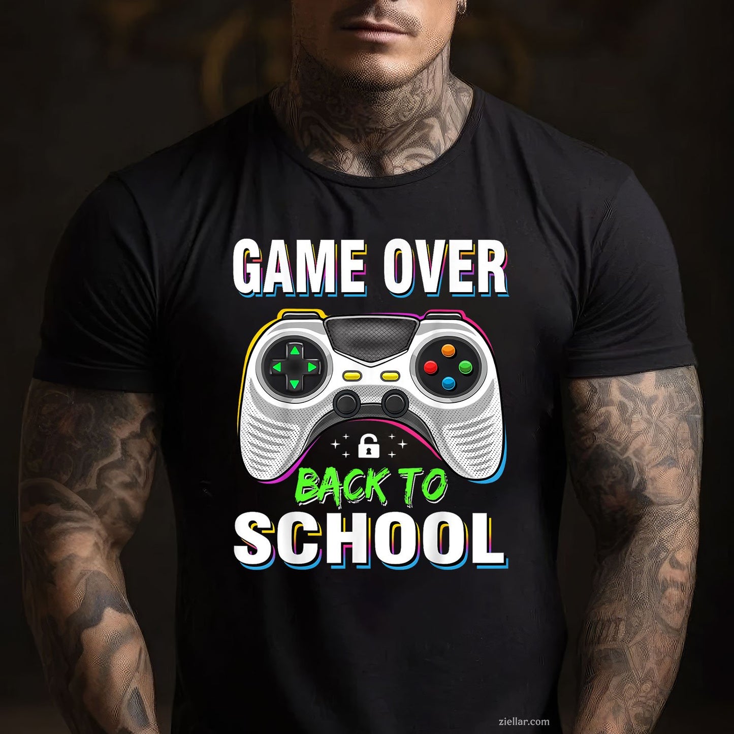 Game Over Back to School Tee and T-Shirt, Funny First Day T-Shirt for Adults