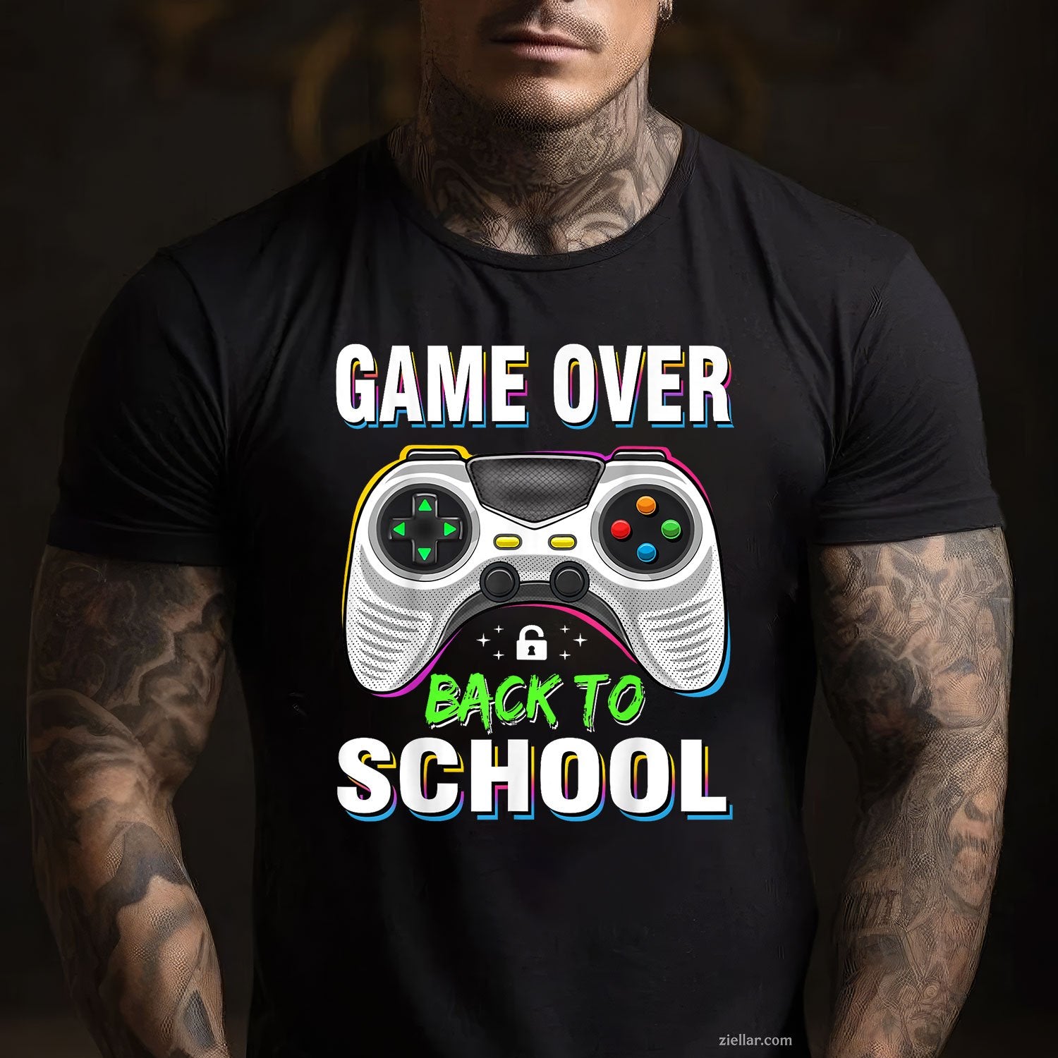 Game Over Back to School Tee and T-Shirt, Funny First Day T-Shirt for Adults