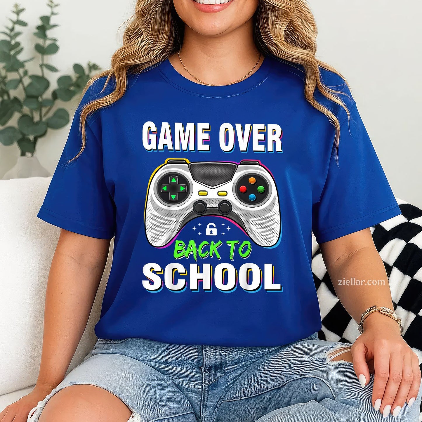 Game Over Back to School Tee and T-Shirt, Funny First Day T-Shirt for Adults