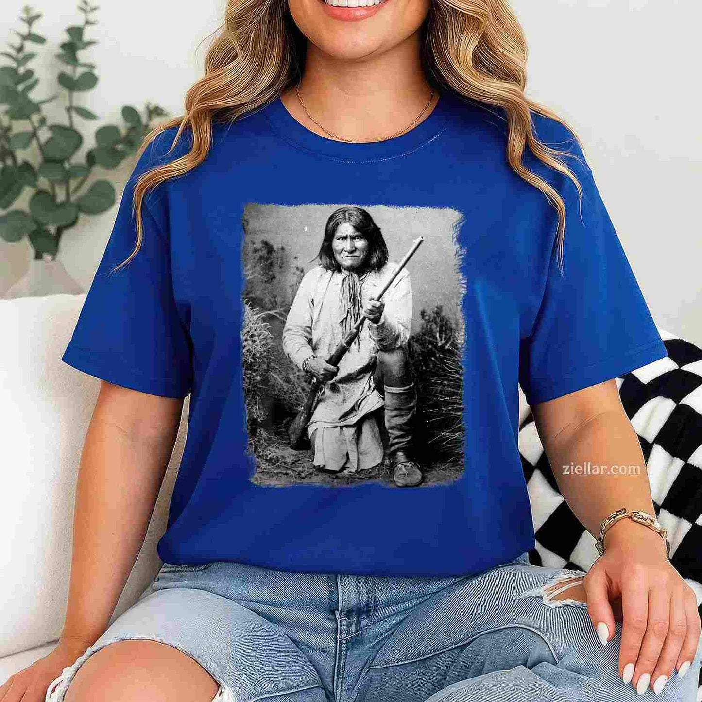 Geronimo_ A Warrior Native American T-Shirt And Tee For Men And Adults