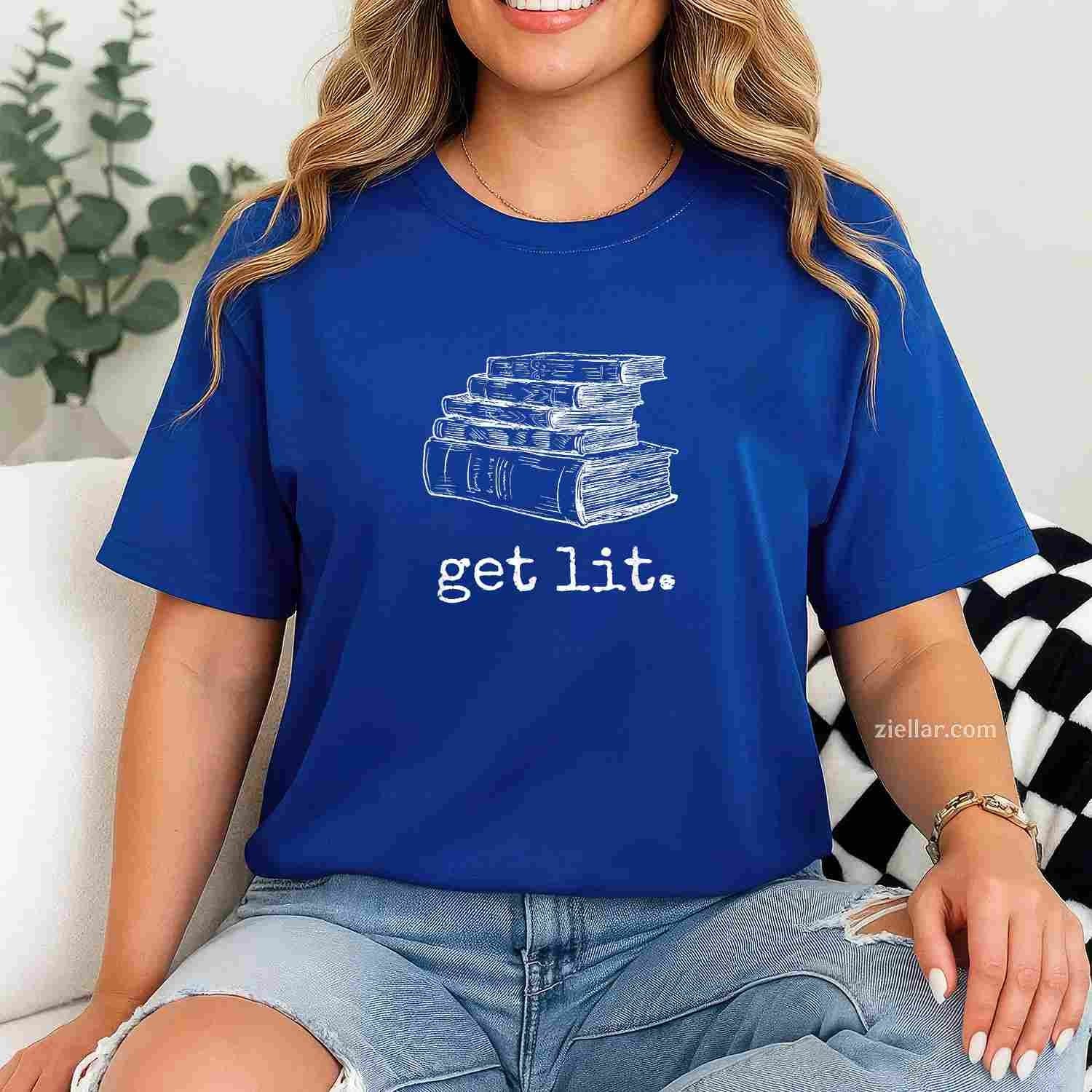Get Lit with Books Funny Meme - Gift for Book Lover, Reading T-Shirt