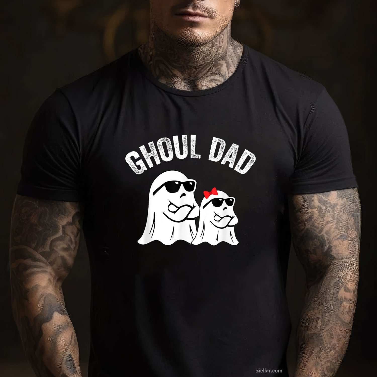 Ghoul Dad Funny Halloween Daddy Ghost Vintage Tee, Halloween T-Shirt for Men Women Adults Unisex, Aesthetic Streetwear Top, Soft Cotton Premium Print