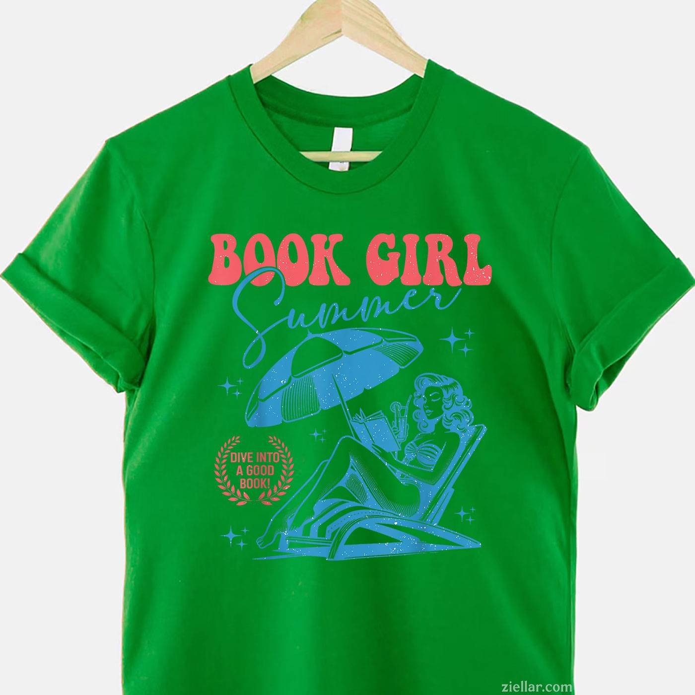 Girl Reading Book Summer Funny Beach Vacation For Book Lover T-Shirt