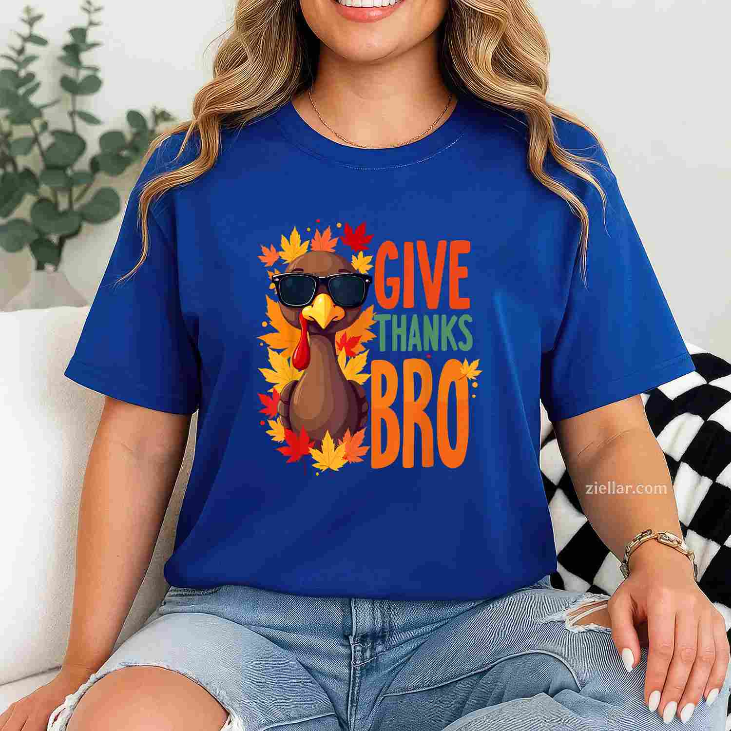 Give Thanks Bro Cute Turkey Thankful Thanksgiving T-Shirt And Tee For Adults