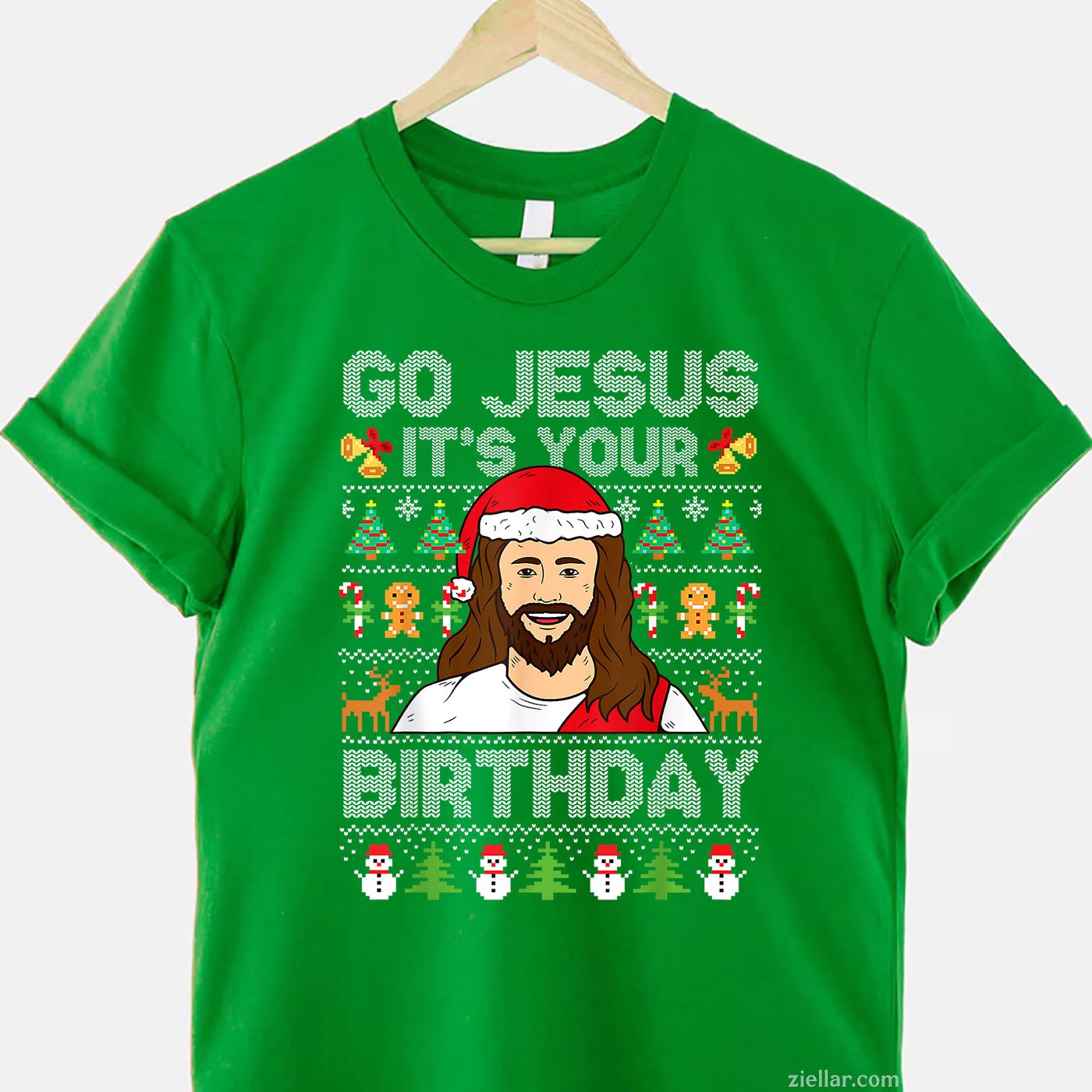 Go Jesus It’s Your Birthday Tee and T-Shirt, Funny Christmas Ugly Sweater T-Shirt for Adults