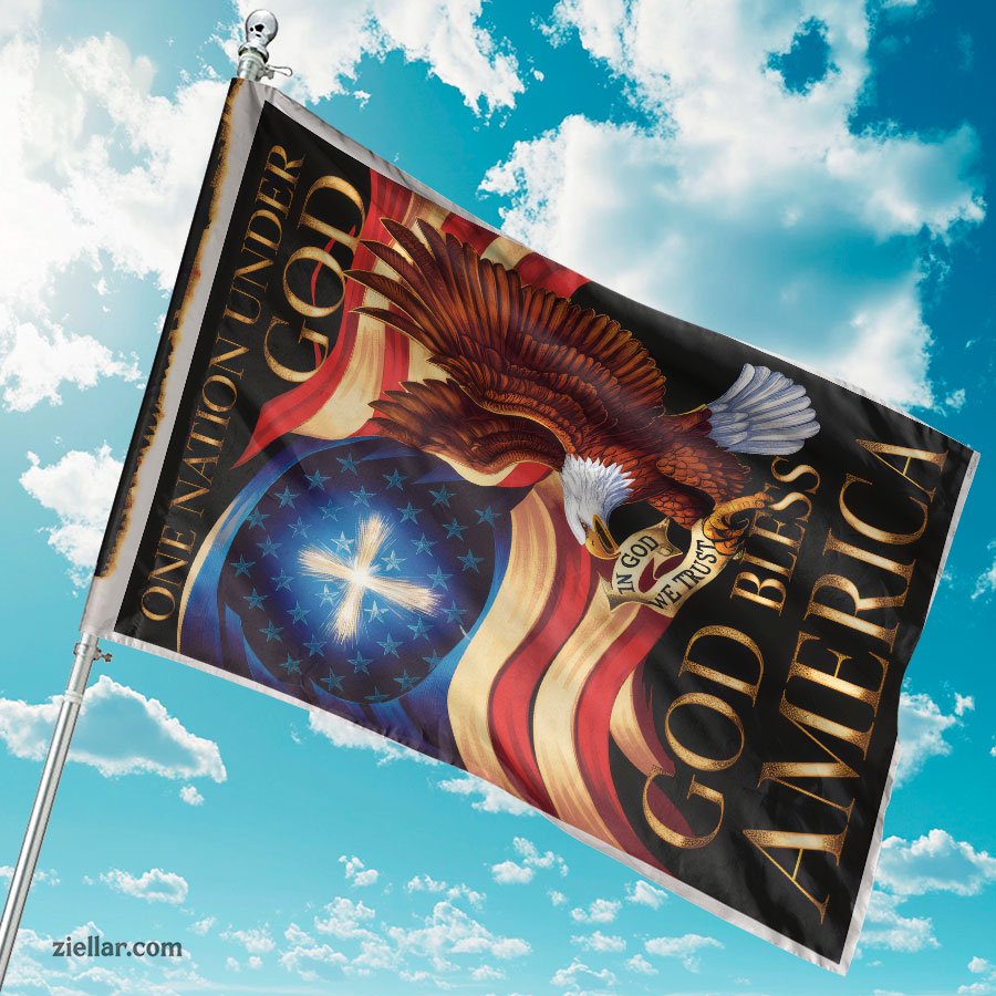 God Bless America House Flag, Patriotic Garden Yard Flag for Home Outdoor Decor