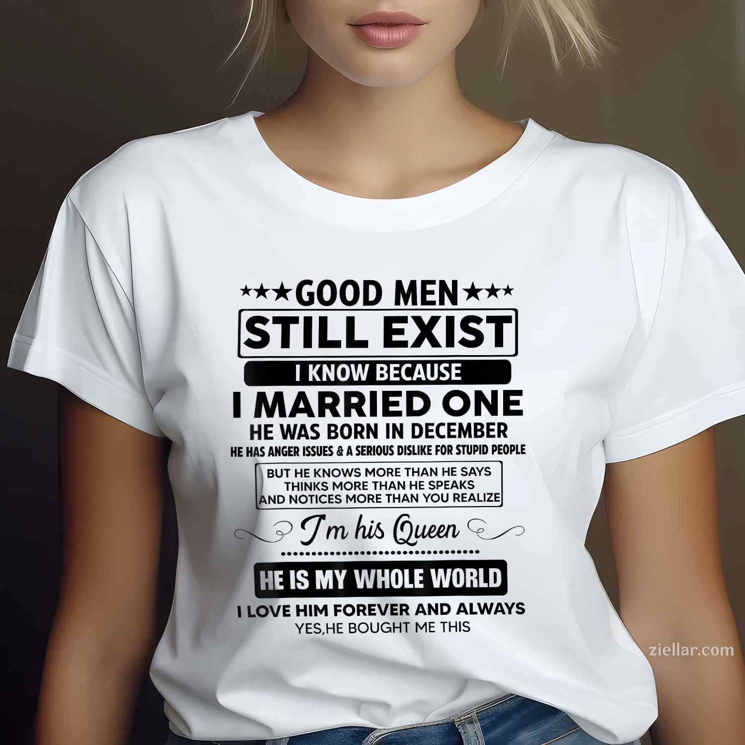 Good Men Still Exist He Was Born In December Funny Birthday T-Shirt_ Great Present For Your Favorite Guy Tee