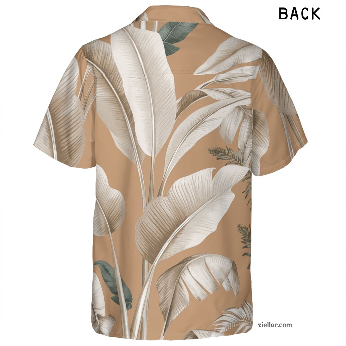 Green Leaf Floral Hawaiian Shirt Tee, Casual Aloha Beach Shirt for Unisex
