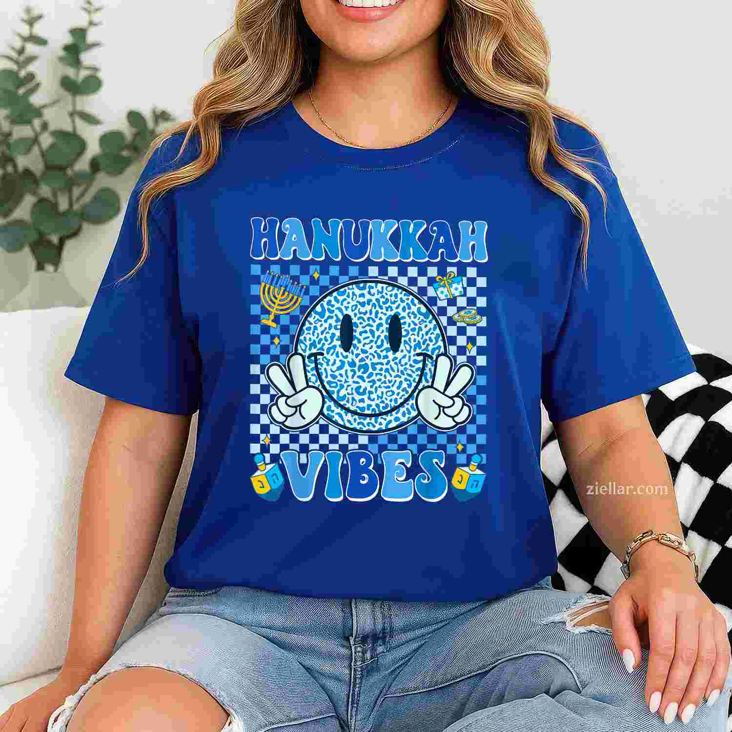 Groovy Hanukkah Vibes Chanukah Pajama Happy Hanukkah Tees T-Shirt_ Stylish Holiday Pj Tee For Men And Women