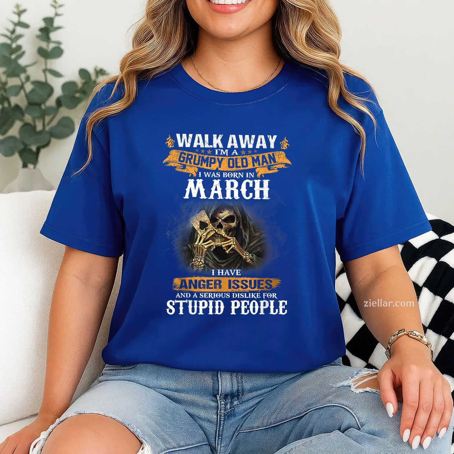 Grumpy Old Man March Tee and T-Shirt, Funny Birthday T-Shirt Gift for Men Adults