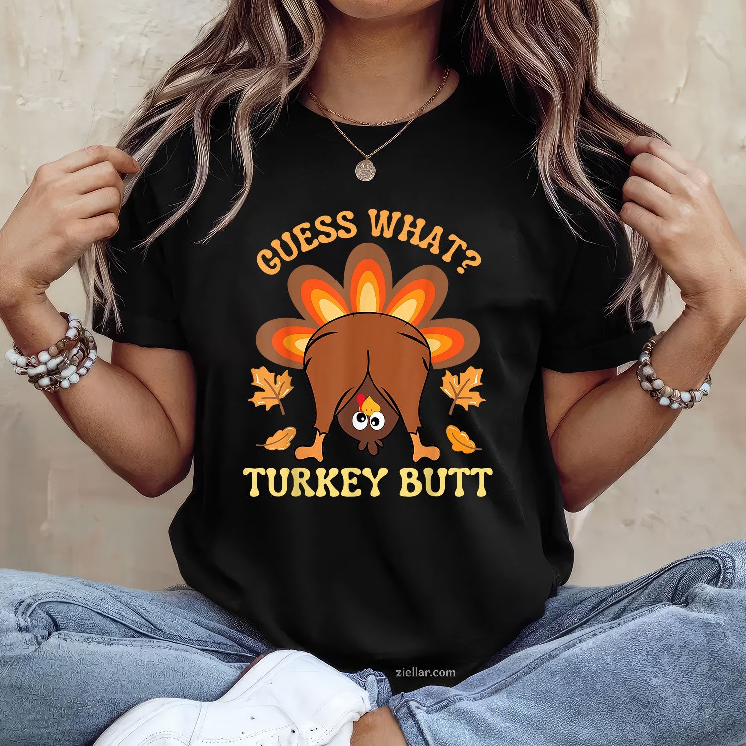 Guess What_ Turkey Butt Tee and T-Shirt, Funny Thanksgiving Joke T-Shirt for Men and Women