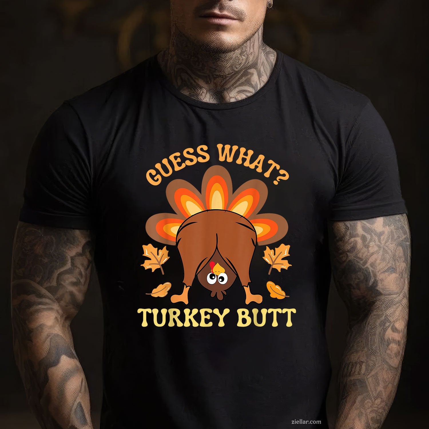 Guess What_ Turkey Butt Tee and T-Shirt, Funny Thanksgiving Joke T-Shirt for Men and Women