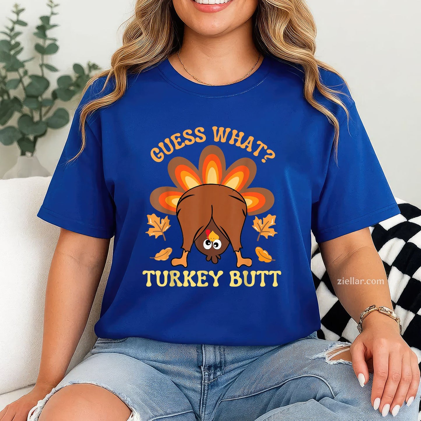 Guess What_ Turkey Butt Tee and T-Shirt, Funny Thanksgiving Joke T-Shirt for Men and Women