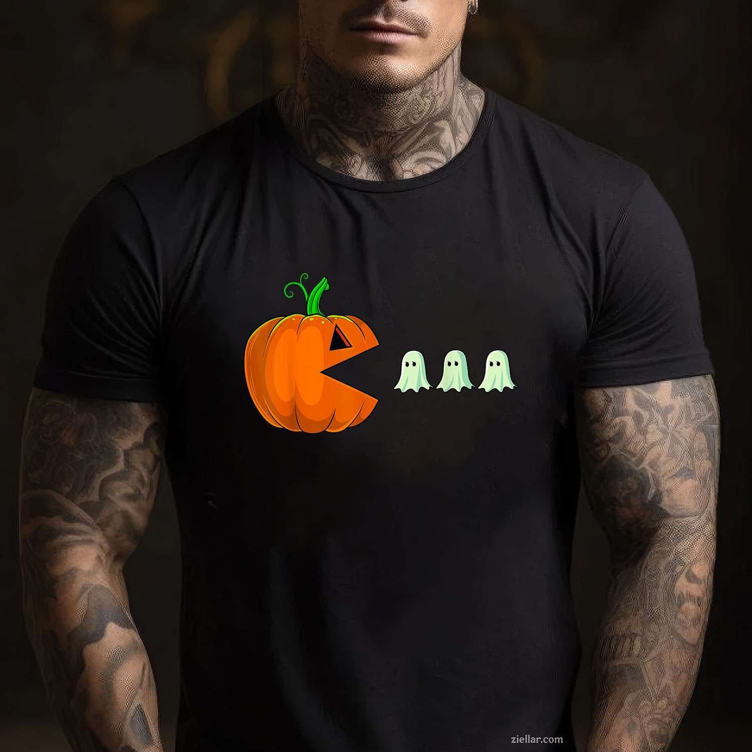 Halloween Pumpkin Funny Ghosts Women Men Tee, Halloween T-Shirt for Men Women Adults Unisex, Bold Statement Graphic, Party Outfit Favorite