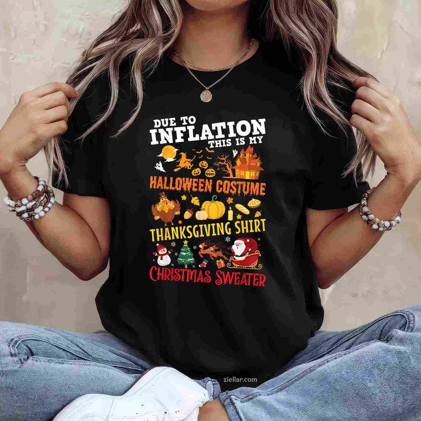 Halloween Costume, Thanksgiving, Ugly Christmas Sweater Funny Graphic Tee and T-Shirt Gift for Adults Men Women Unisex