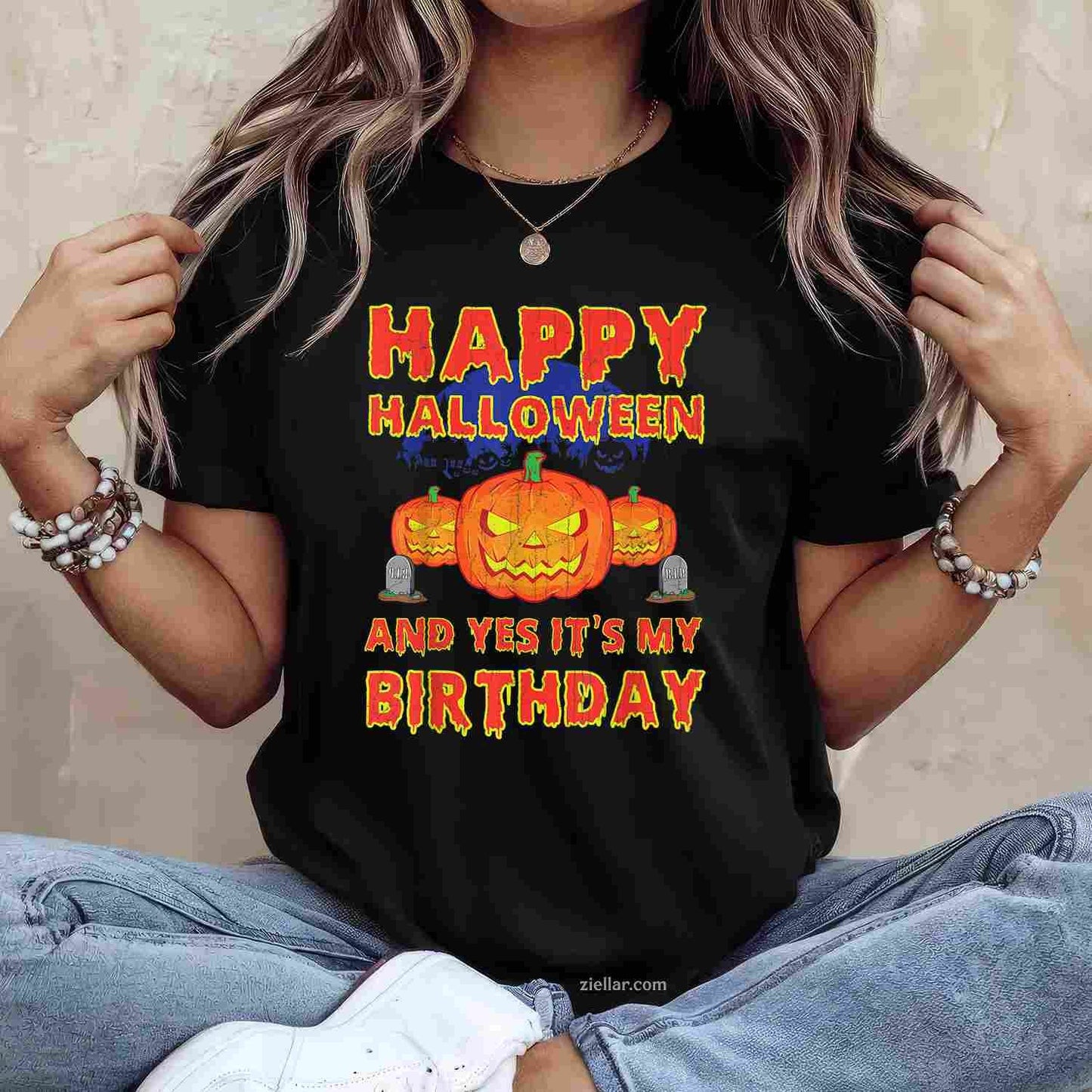 Halloween Birthday _ October 31 Birthday Cool Fall Season T-Shirt and Tee for Adults Men Women Unisex