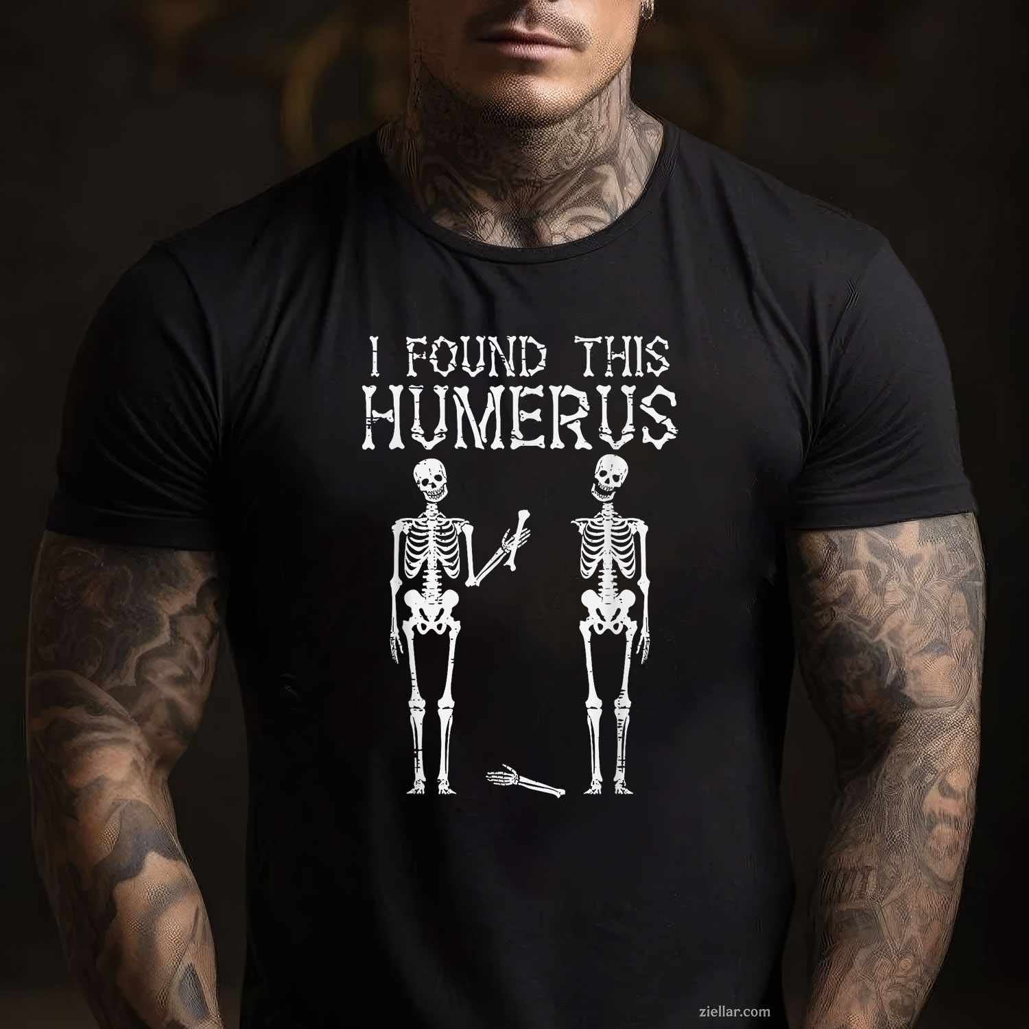 Halloween Skeleton I Found Humerus Funny Costume Men Women Tee, Halloween T-Shirt for Men Women Adults Unisex, Bold Statement Graphic, Party Outfit Favorite