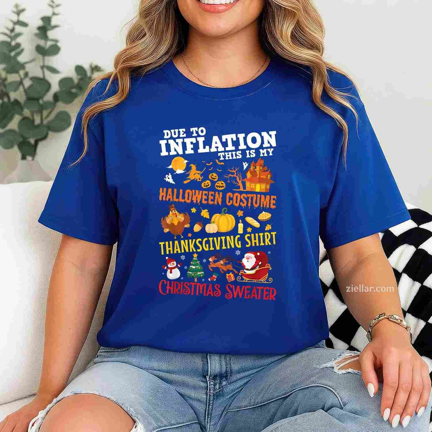 Halloween Costume, Thanksgiving, Ugly Christmas Sweater Funny Graphic Tee and T-Shirt Gift for Adults Men Women Unisex