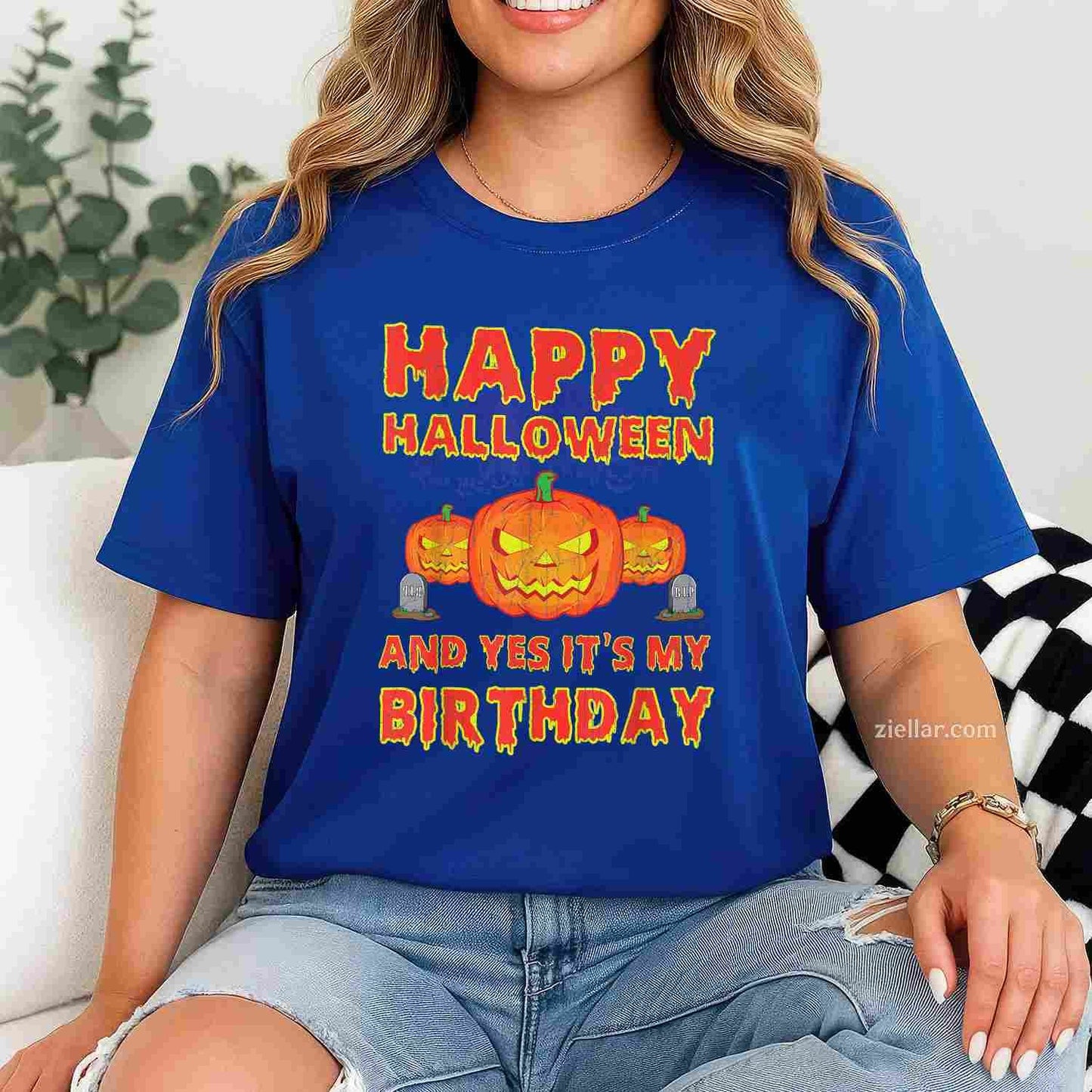 Halloween Birthday _ October 31 Birthday Cool Fall Season T-Shirt and Tee for Adults Men Women Unisex