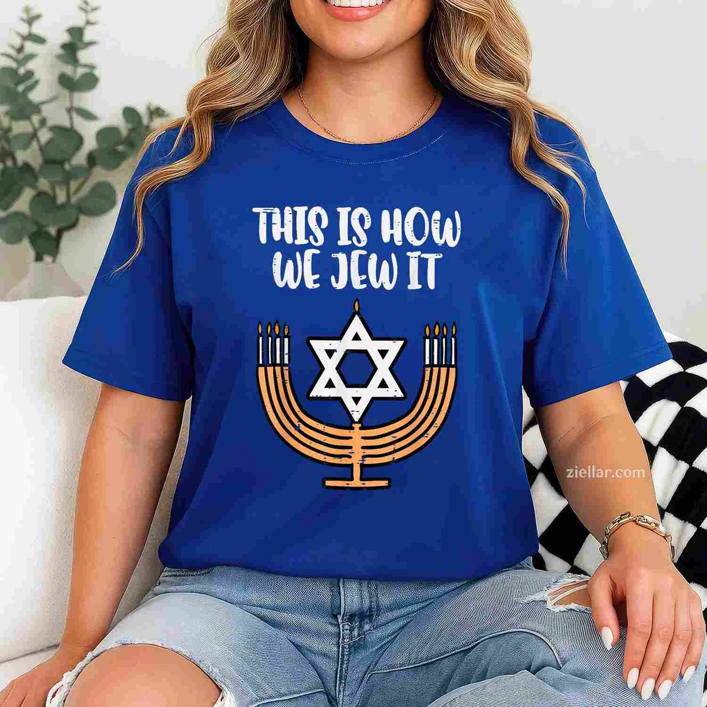 Hanukkah This How We Jew It Chanukah Menorah Men Women T-Shirt_ A Great Jewish Holiday Tee For Adults