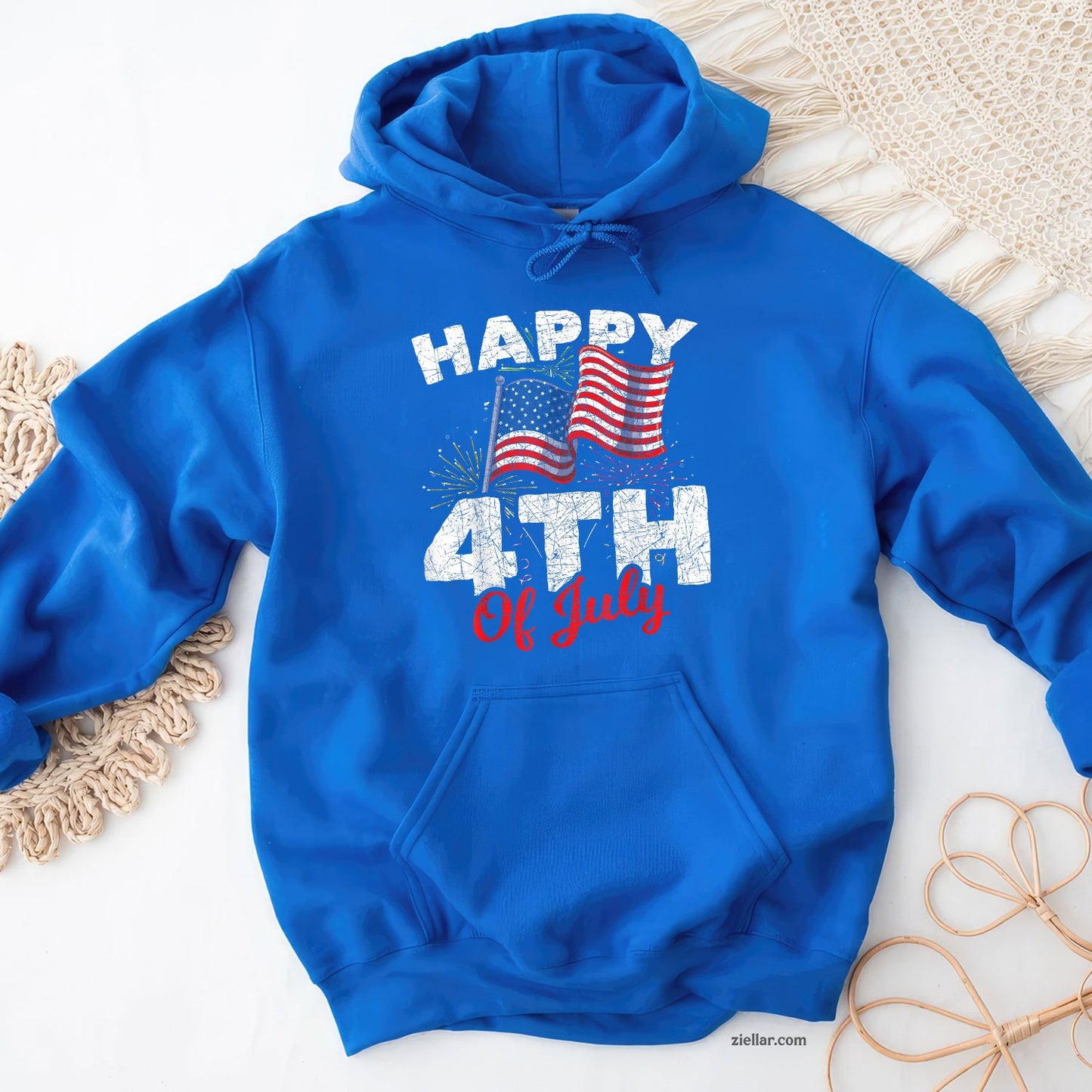 Happy 4th Of July Patriotic American US Flag Hoodie Shirt