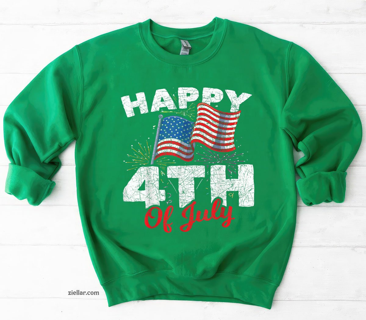 Happy 4th Of July Patriotic American US Flag Sweatshirt